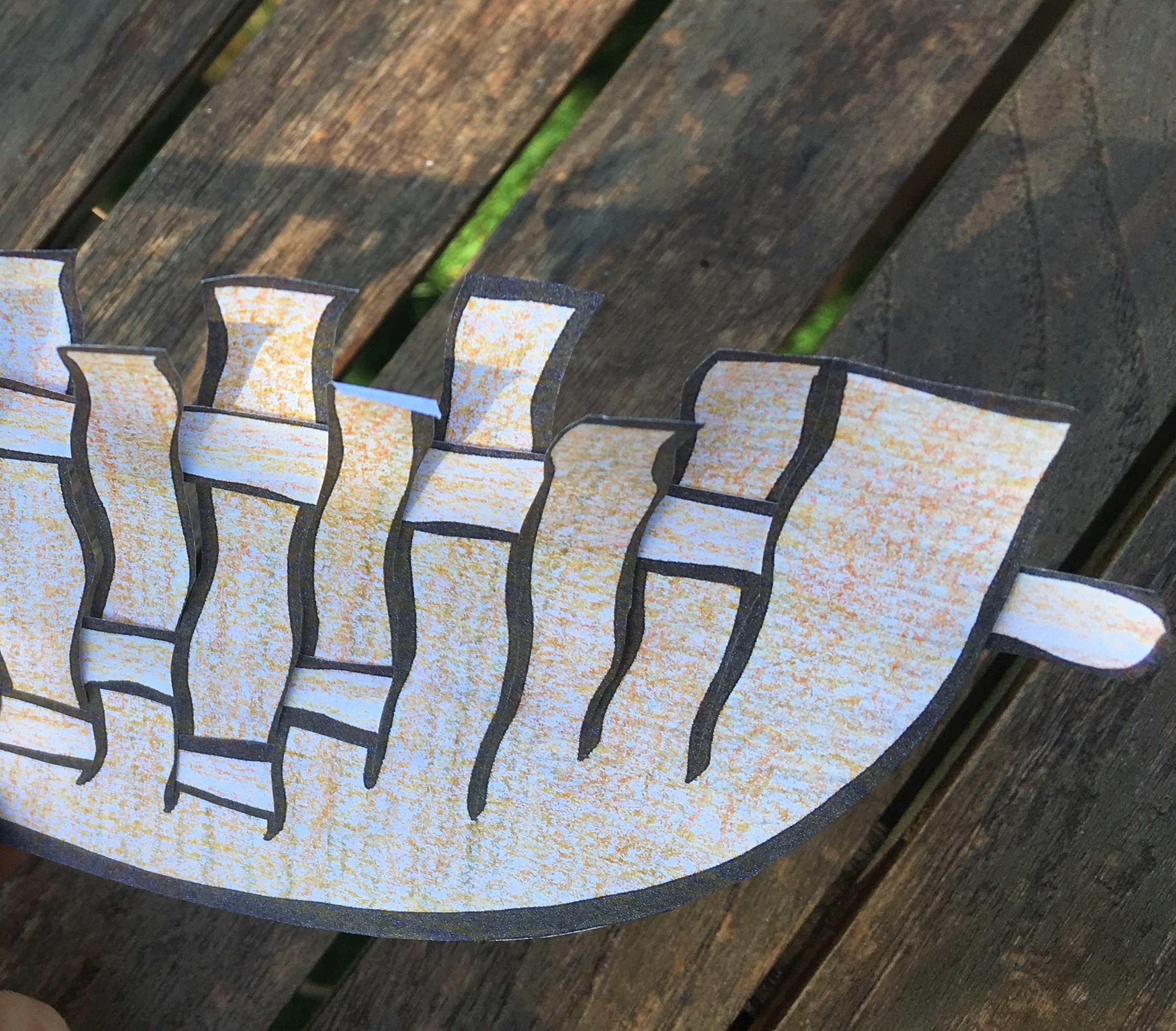 Photograph of paper weaving