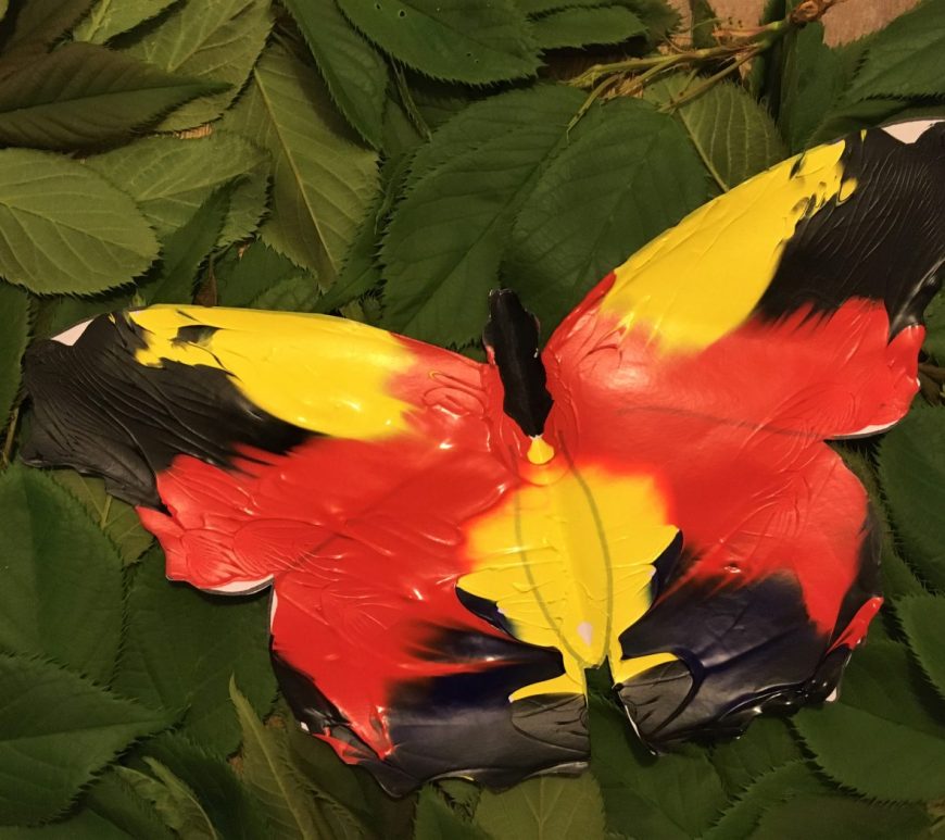 Photograph of a paint blot butterfly