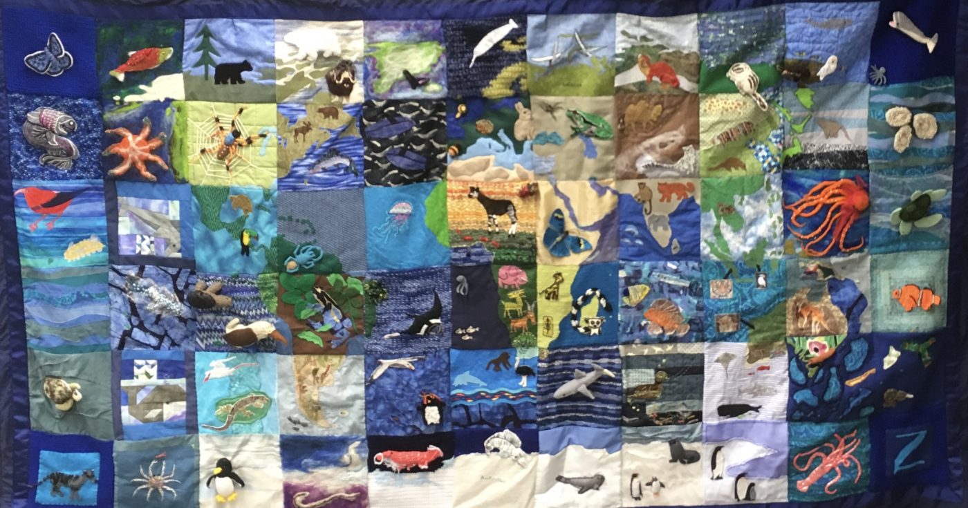 Patchwork map of the world
