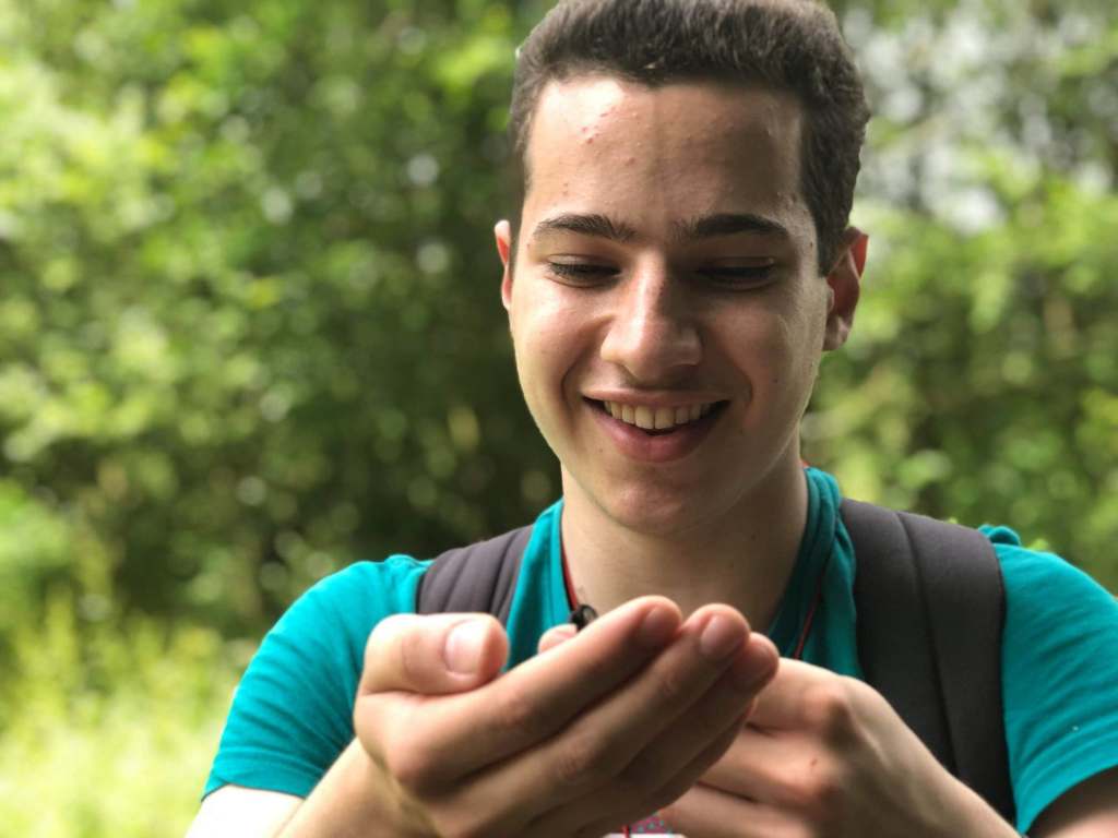 Amjad with butterfly