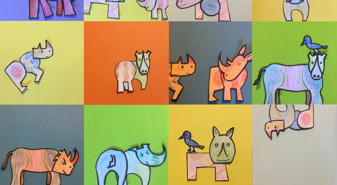 Rhino craft collage