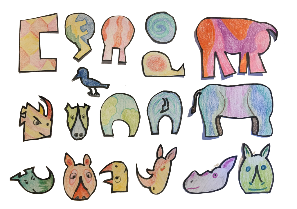 rhino body shapes in colour