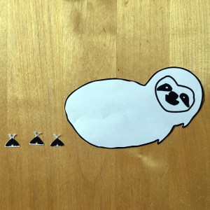 Sloth craft template cut out