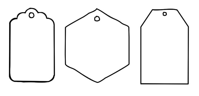 Gift tag outlines
