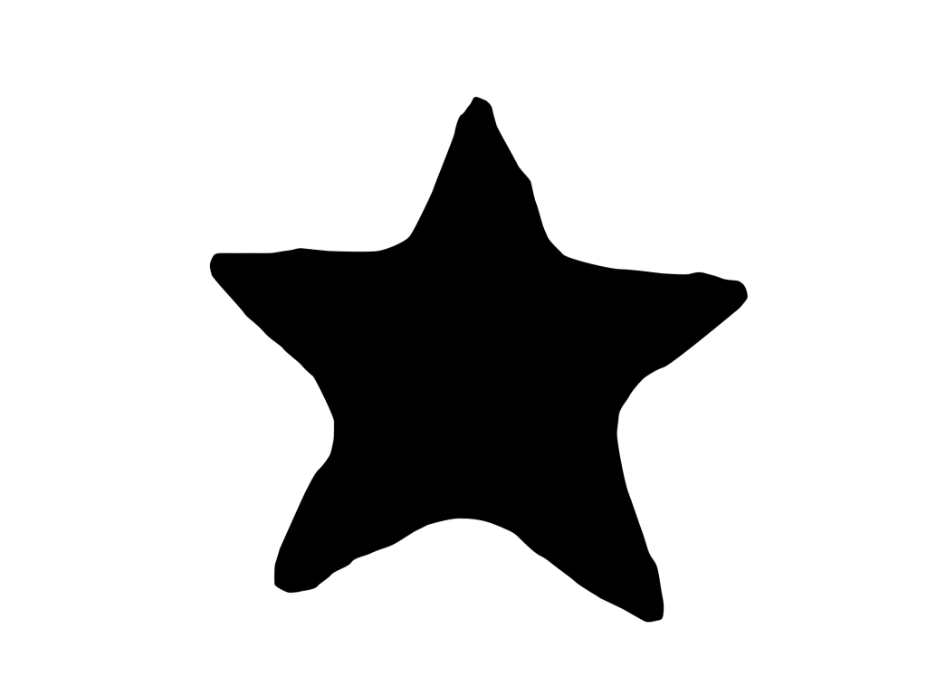 Star fish silhouette template for art activity