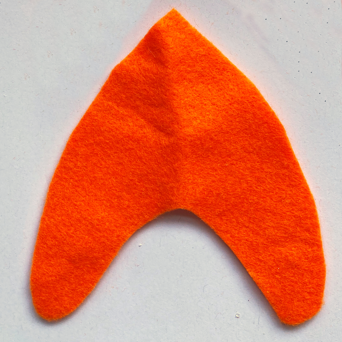 Beack cut from orange felt