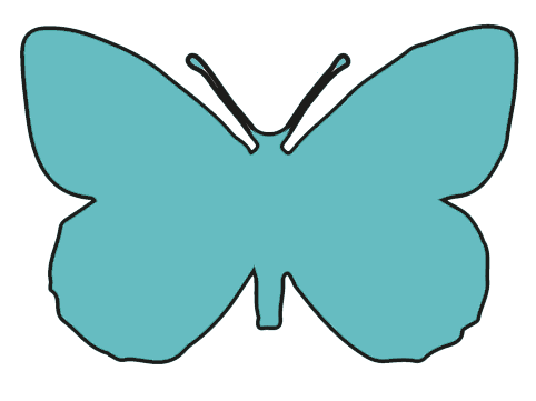 Silhouette of butterfly