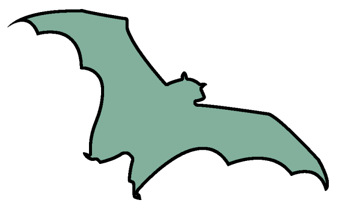 Silhouette of flying fox (bat)