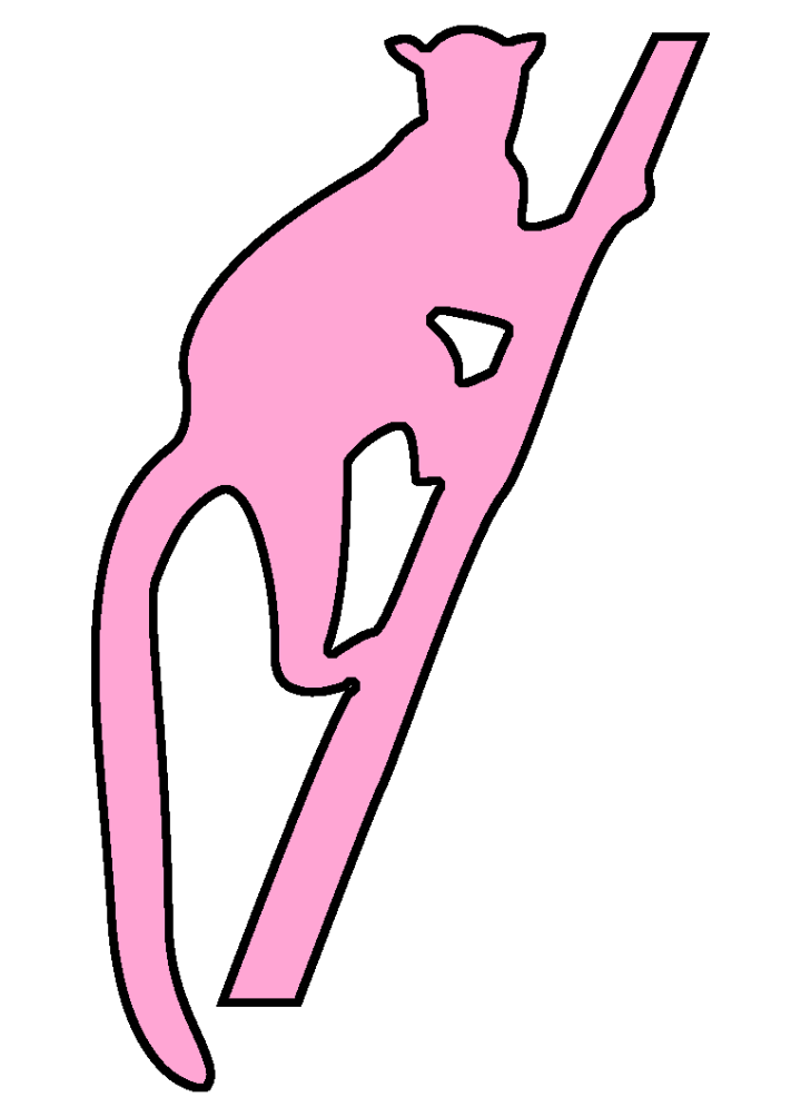 Silhouette of lemur climbing a branch