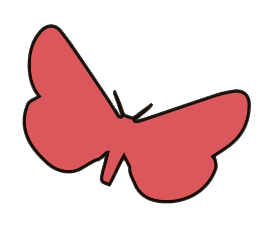 Silhouette of cinnabar moth