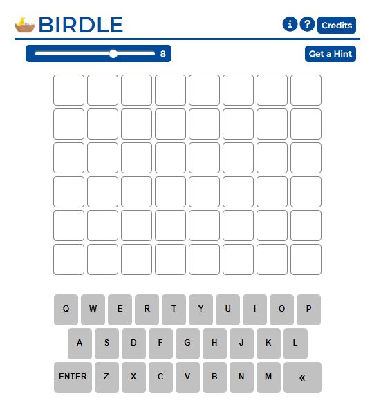 Image of birdle game
