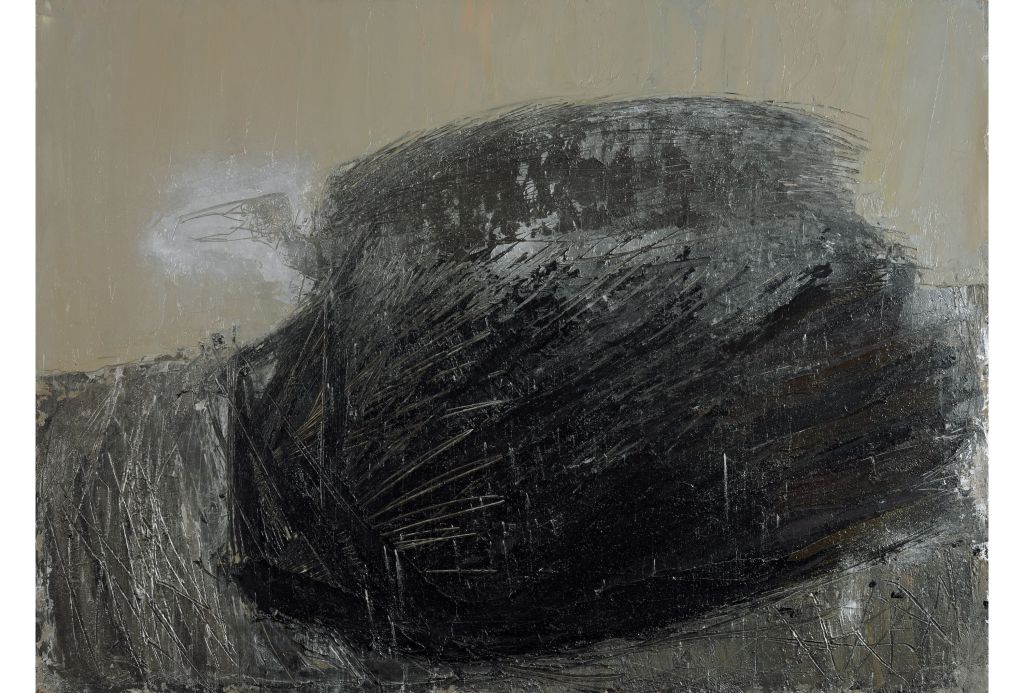 Oil painting Guatamala No 7 (Dying Vulture) by William Congdon