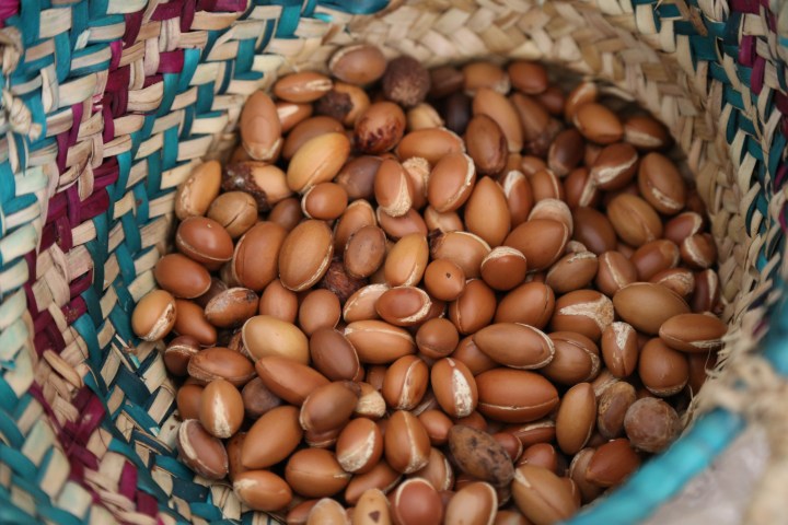 Argan fruits in a basket